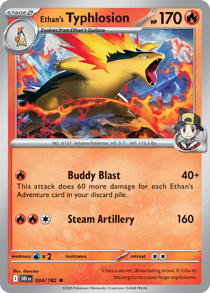 Ethan's Typhlosion showcase card