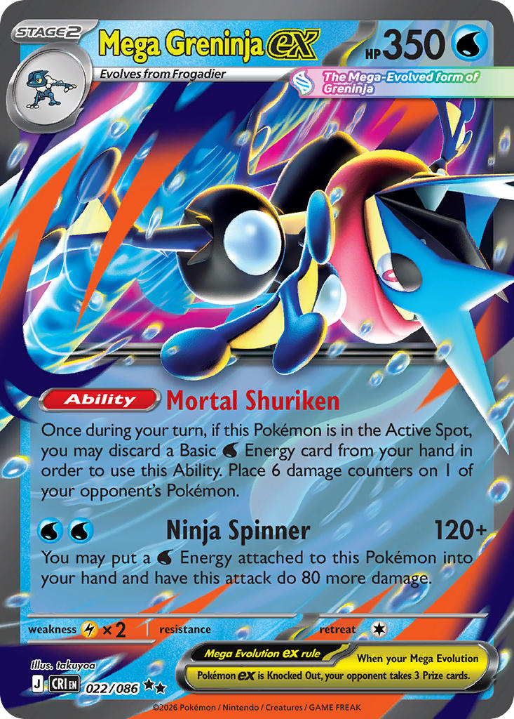 Mega Greninja showcase card
