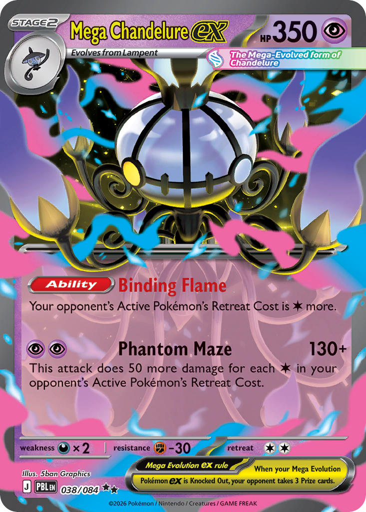 Mega Chandelure showcase card