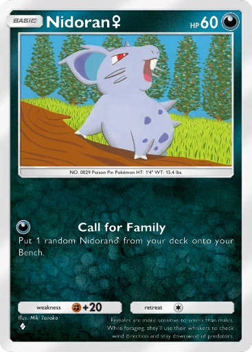 Nidoran♀ card art