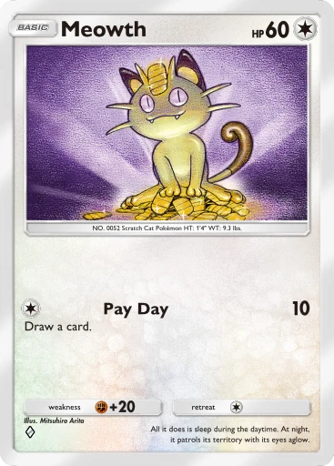 Meowth card art