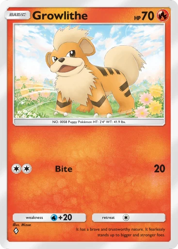 Growlithe card art