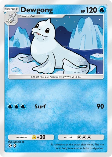 Dewgong card art