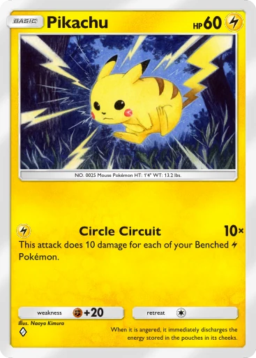 Pikachu card art