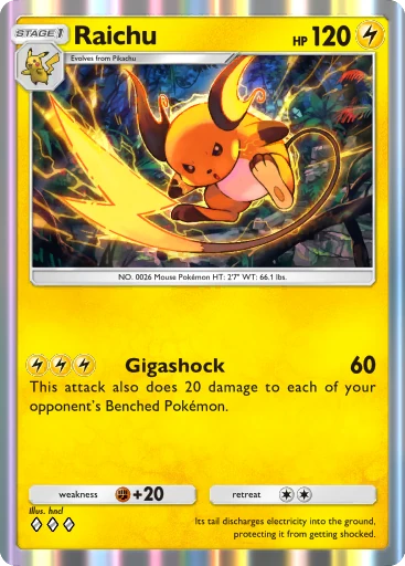 Raichu card art