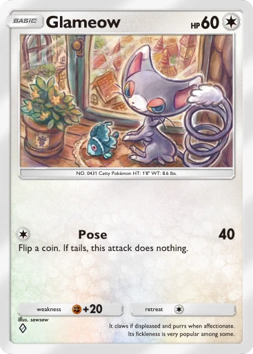 Glameow card art