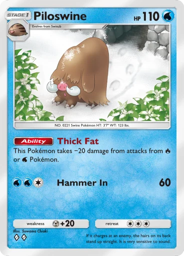 Piloswine card art