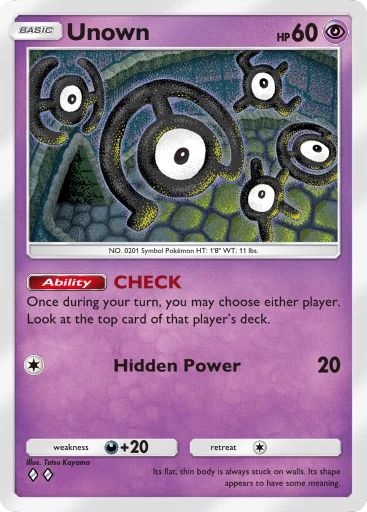Unown card art