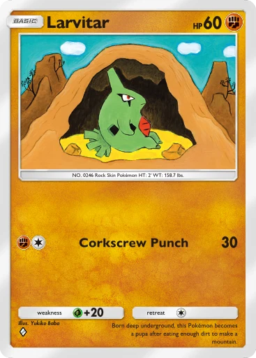Larvitar card art