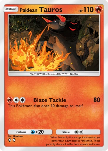 Paldean Tauros card art