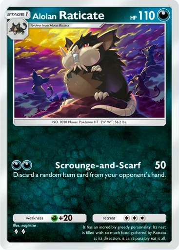 Alolan Raticate card art