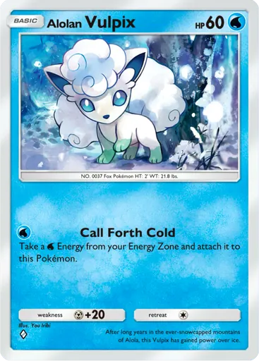 Alolan Vulpix card art