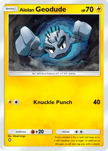 Alolan Geodude card art