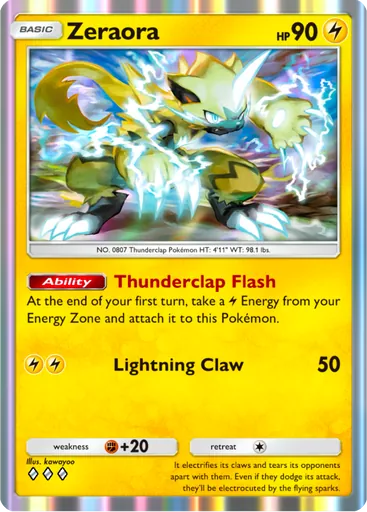 Zeraora card art