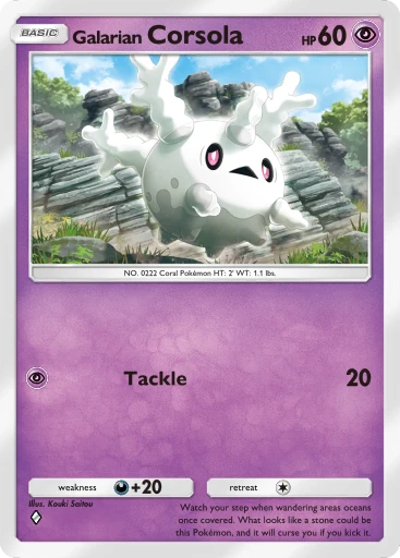 Galarian Corsola card art