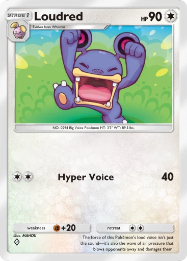 Loudred card art