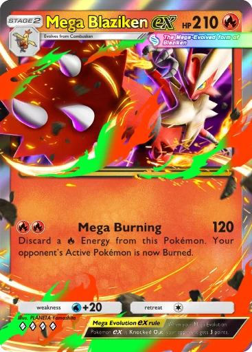Mega Blaziken card art