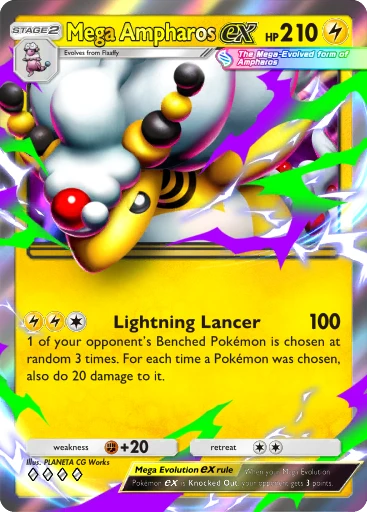 Mega Ampharos card art