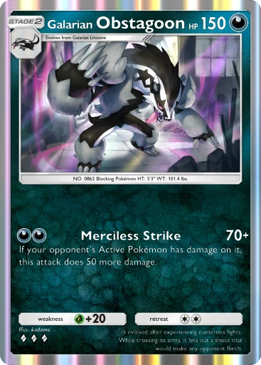 Galarian Obstagoon card art