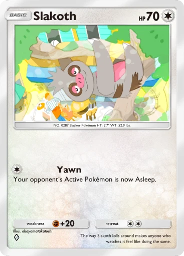 Slakoth card art