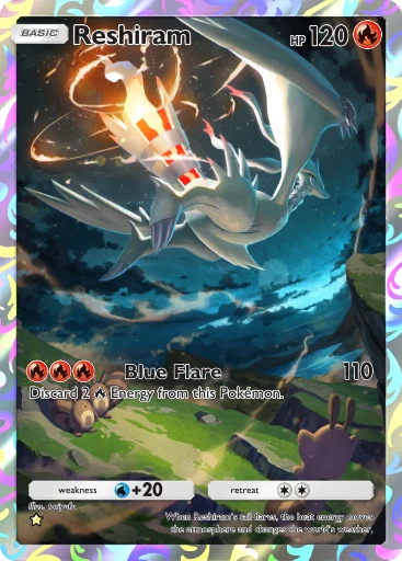 Reshiram card art