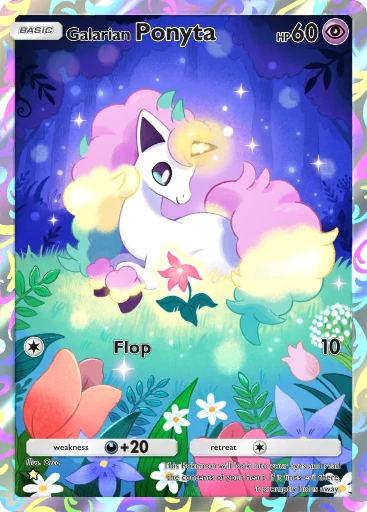 Galarian Ponyta card art