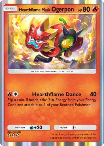 Hearthflame Mask Ogerpon card art