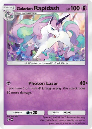 Galarian Rapidash card art