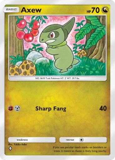 Axew card art