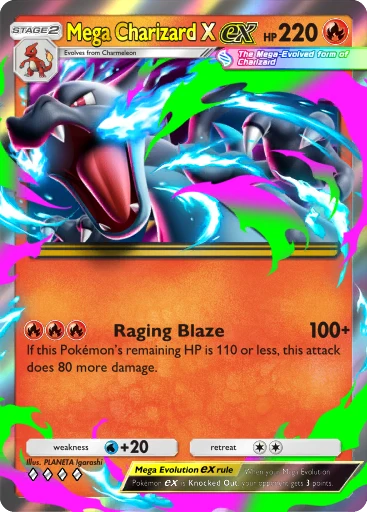 Mega Charizard X card art