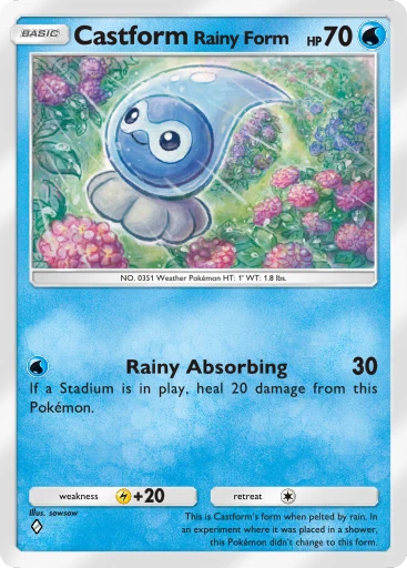 Castform Rainy Form card art