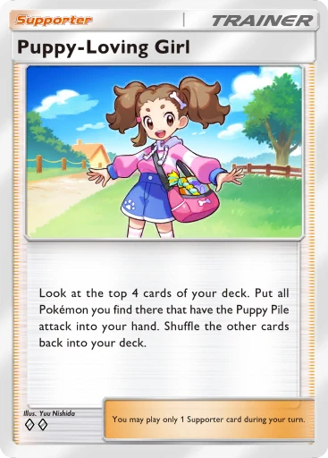 Puppy-Loving Girl card art
