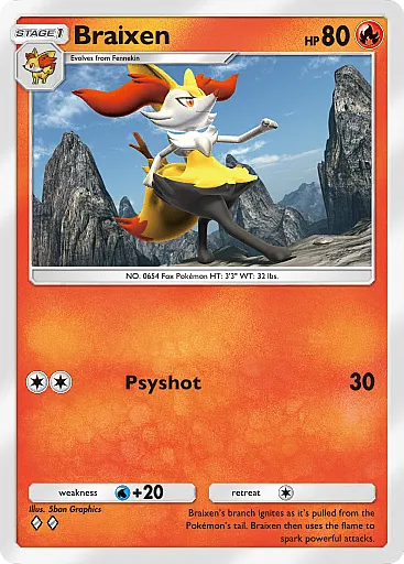 Braixen card art