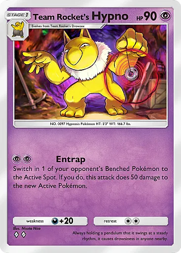 Team Rocket's Hypno card art