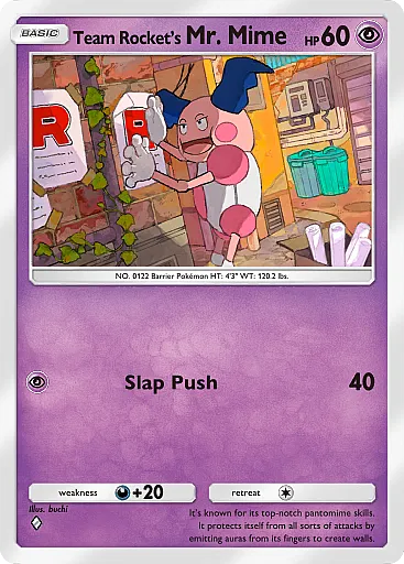 Team Rocket's Mr. Mime card art
