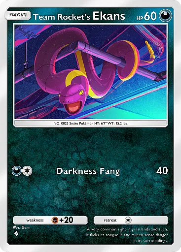 Team Rocket's Ekans card art