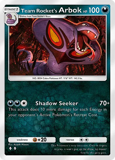 Team Rocket's Arbok card art