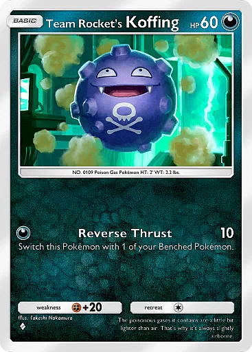 Team Rocket's Koffing card art