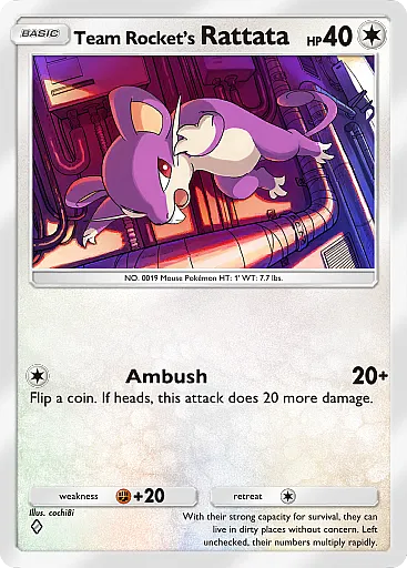 Team Rocket's Rattata card art