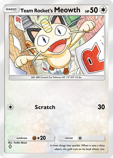 Team Rocket's Meowth card art