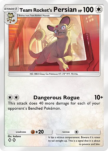 Team Rocket's Persian card art