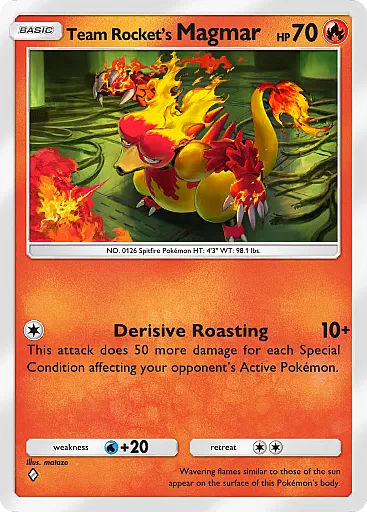 Team Rocket's Magmar card art