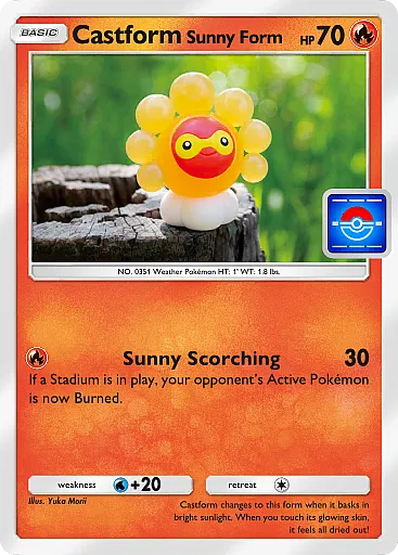 Castform Sunny Form card art