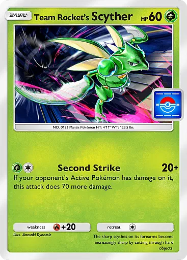 Team Rocket's Scyther card art