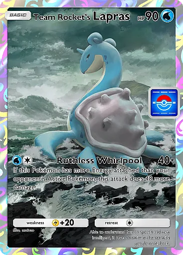 Team Rocket's Lapras card art